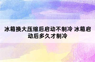 冰箱换大压缩后启动不制冷 冰箱启动后多久才制冷